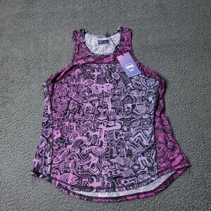 NEW $58 Janji Helio Tech Tank Top Batik Purple Polyester Womens S Small
